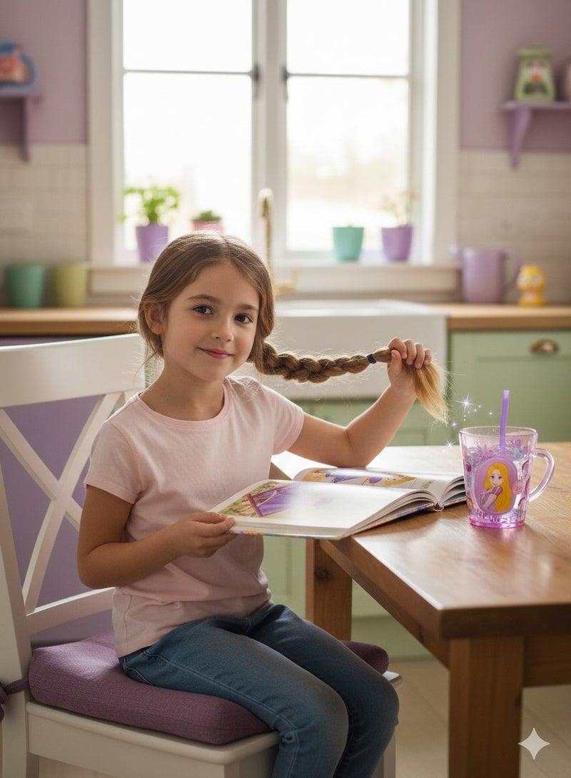 Disney Rapunzel Kids Plastic Cup 260ml | BPA-Free Reusable Drinking Cup | Cartoon Water, Juice & Milk Cup for Girls - Image 3